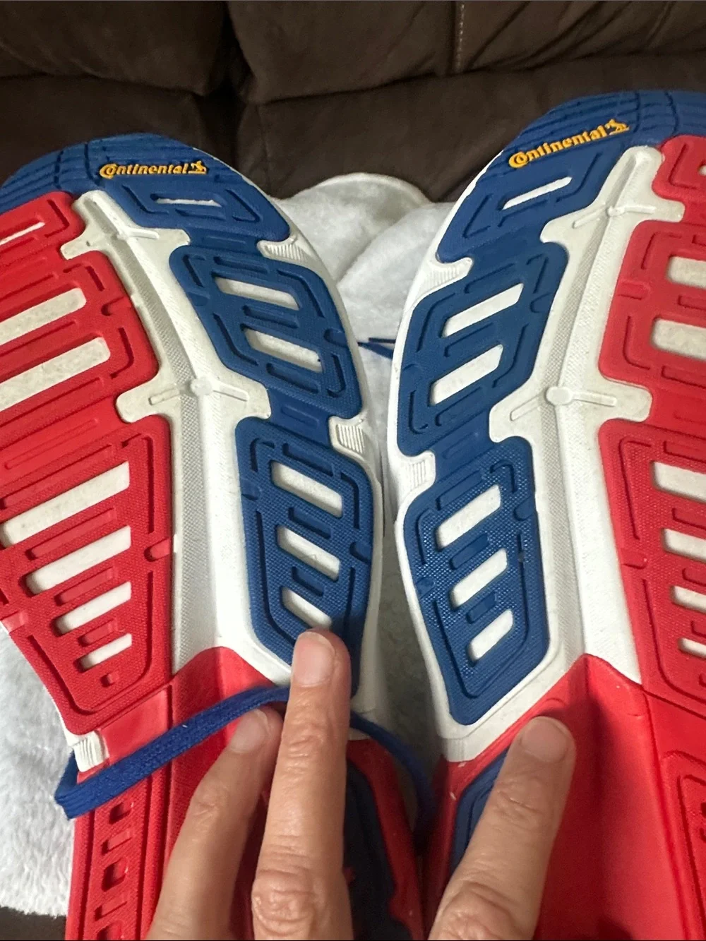 adidas Men's Athletic Sneakers — White, Blue & Red